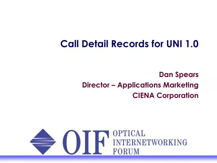 call detail records for uni 1 0 n.