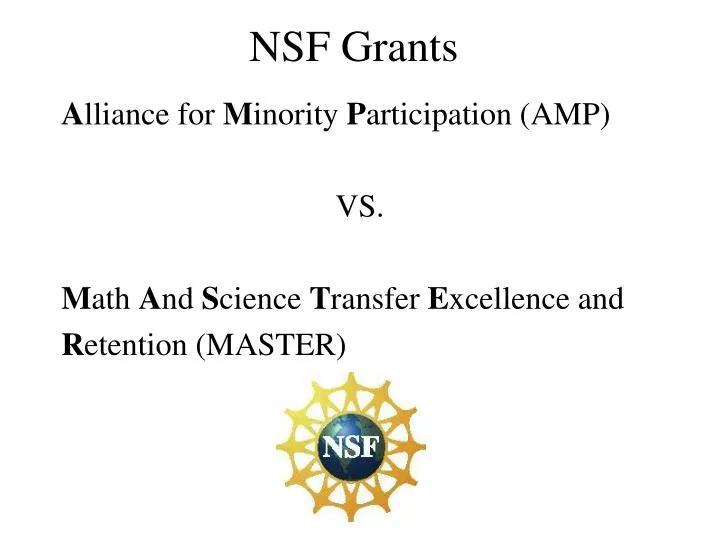 PPT NSF Grants PowerPoint Presentation, free download ID764165