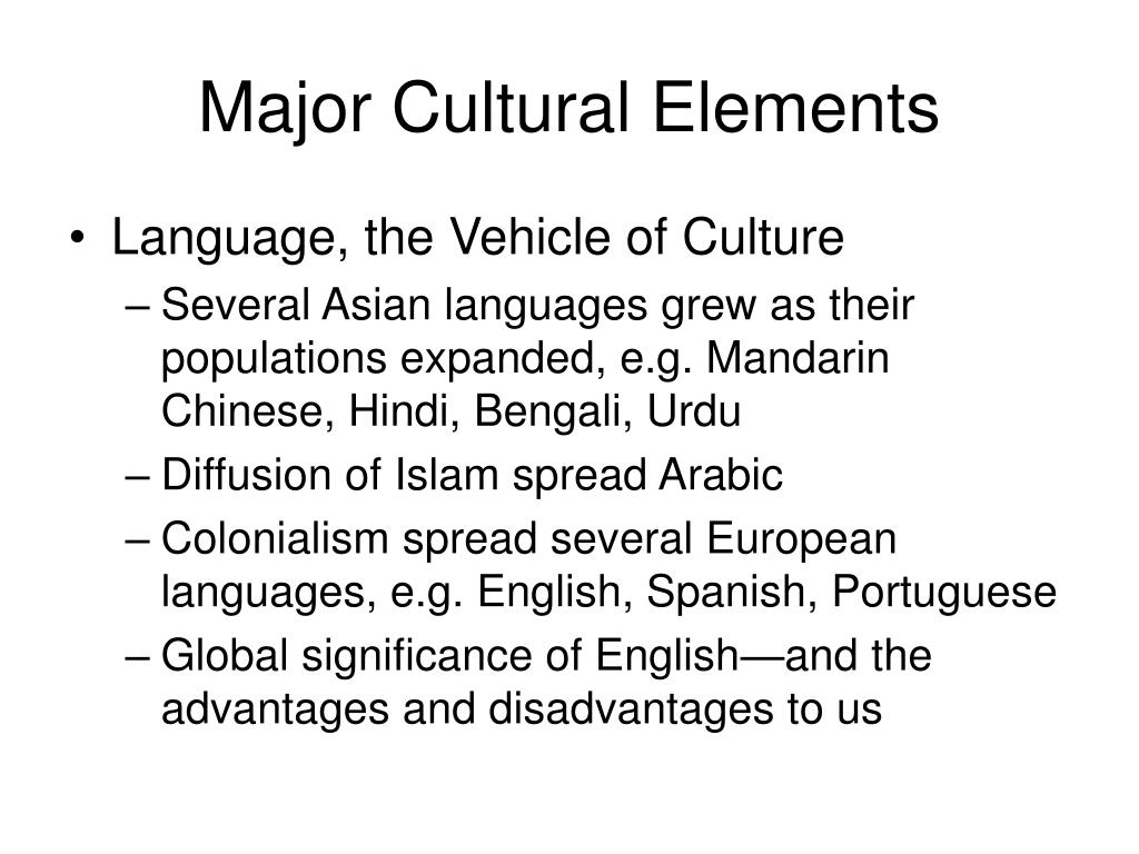 elements of globalization of culture