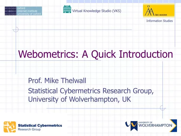 webometrics a quick introduction n.