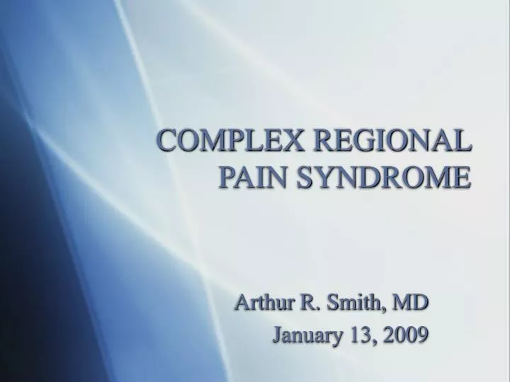 complex regional pain syndrome n.