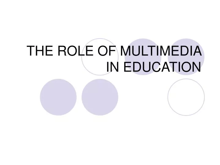 multimedia in education
