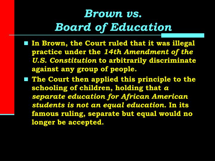 impact of brown vs board of education on society