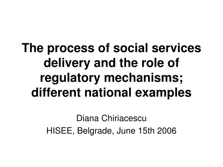 PPT The process of social services delivery and the role of
