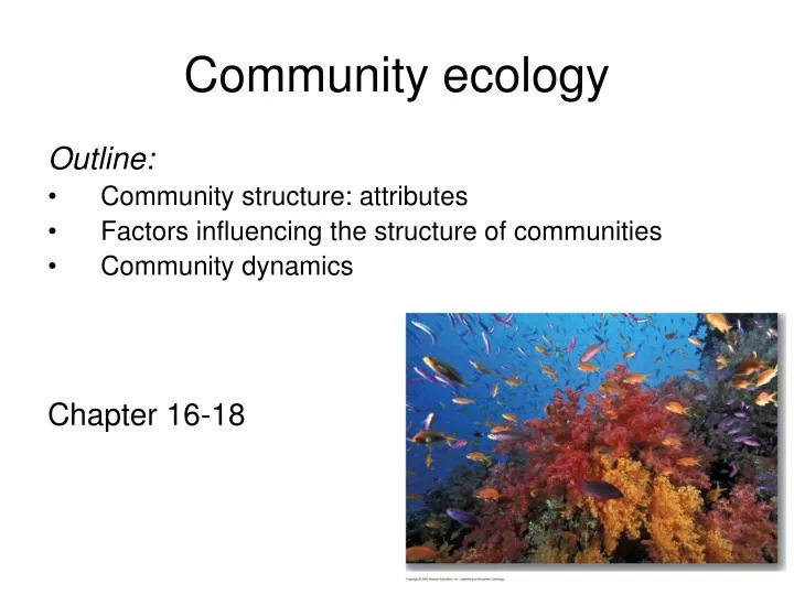 community ecology n.