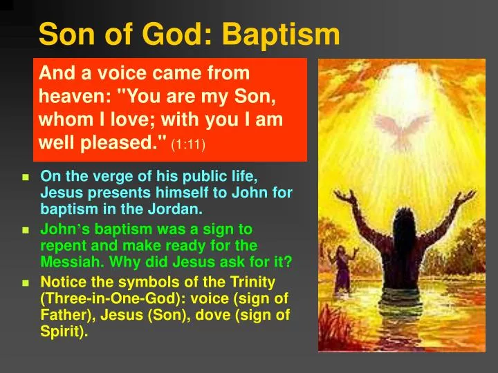 son of god baptism n.