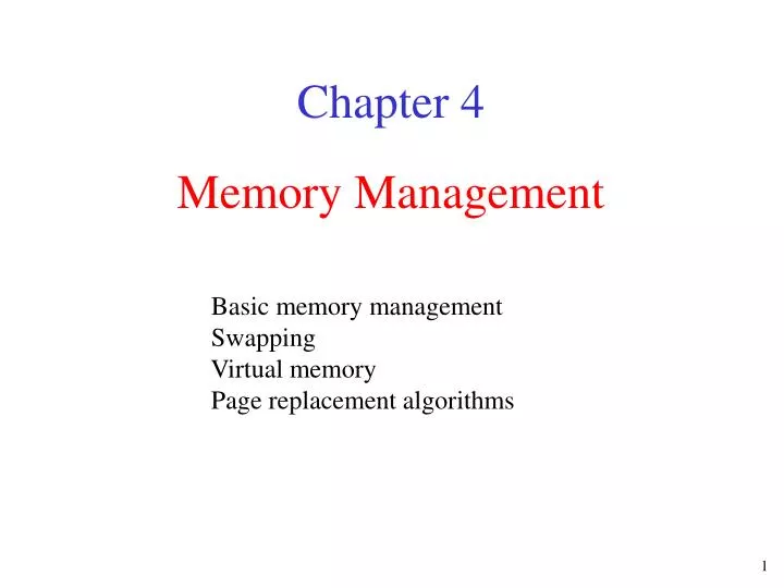 memory management n.