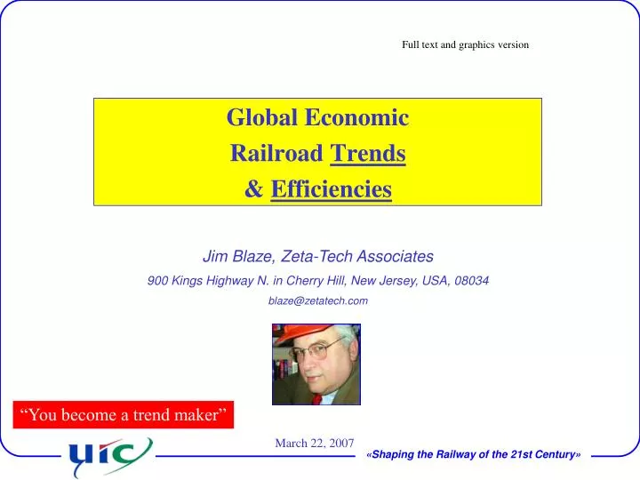 global economic railroad trends efficiencies n.