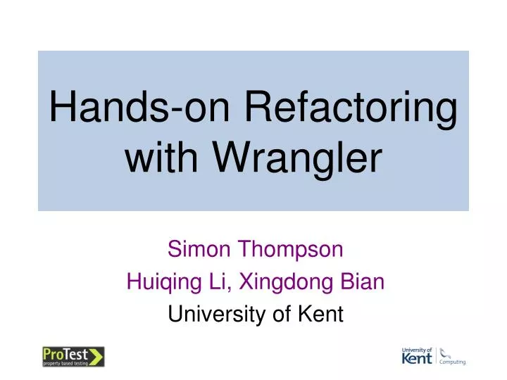 hands on refactoring with wrangler n.