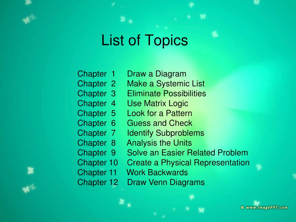 presentation topics for maths