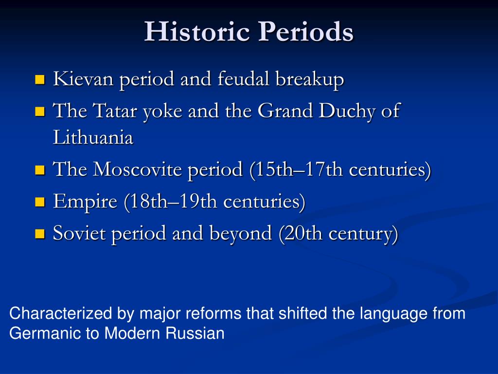 Historical periods