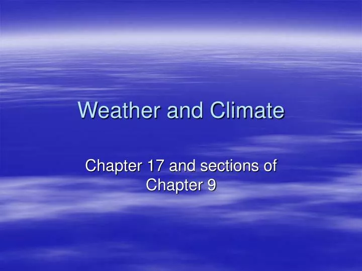 weather and climate n.
