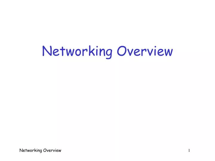 networking overview n.