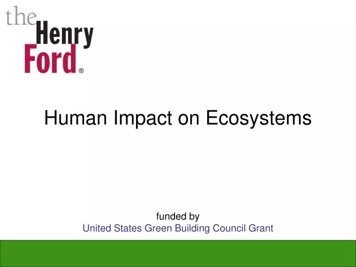 human impact on ecosystems n.