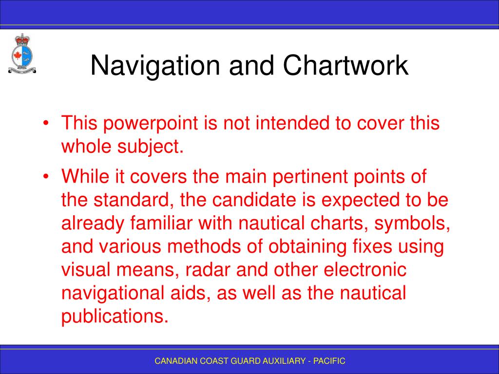 Basic Navigation And Chart Work