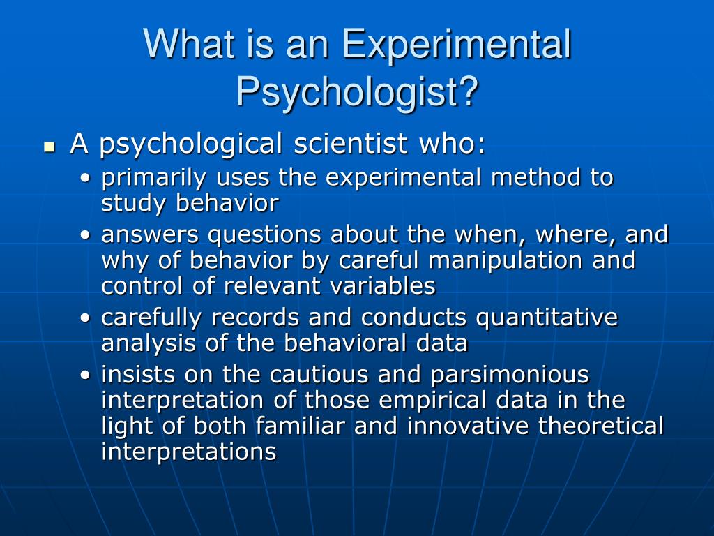research about experimental psychology