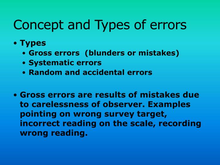PPT Errors and Horizontal distance measurement PowerPoint