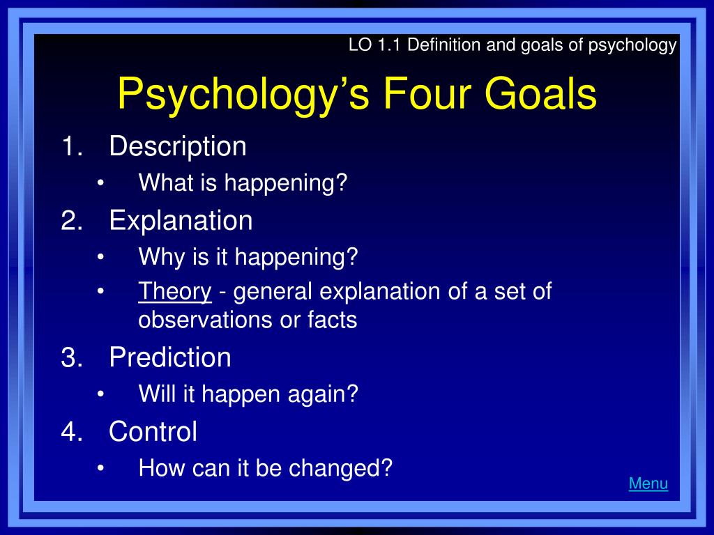 what are the goals of psychology