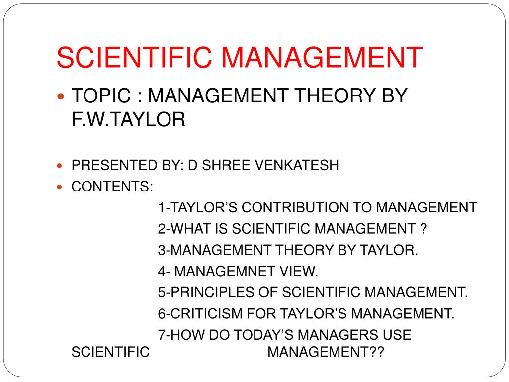 DOC Frederick Taylor And Scientific Management 53 OFF