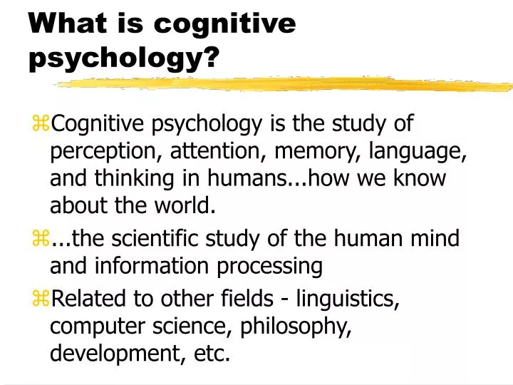 why is cognitive psychology important
