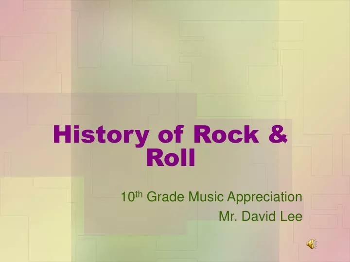 history of rock roll n.
