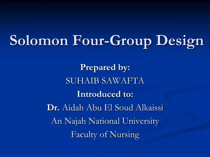 PPT Solomon FourGroup Design PowerPoint Presentation, free download