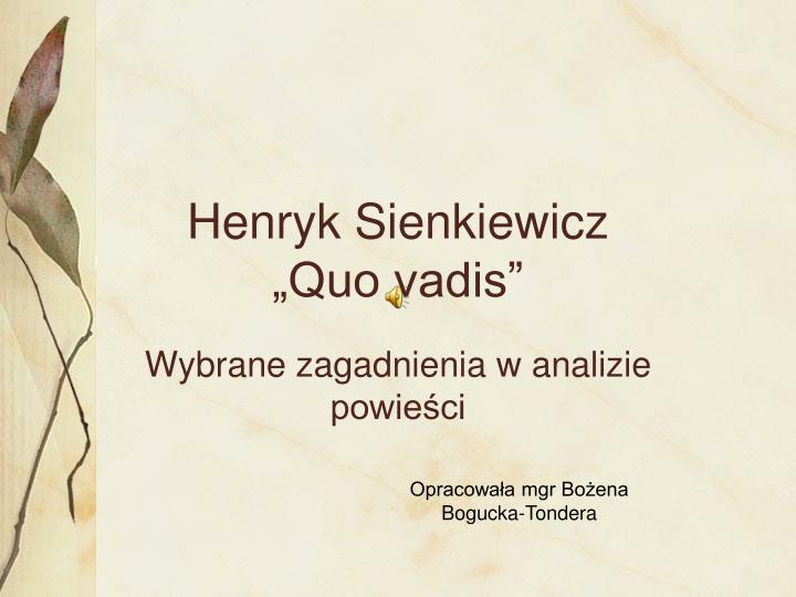 henryk sienkiewicz quo vadis n.