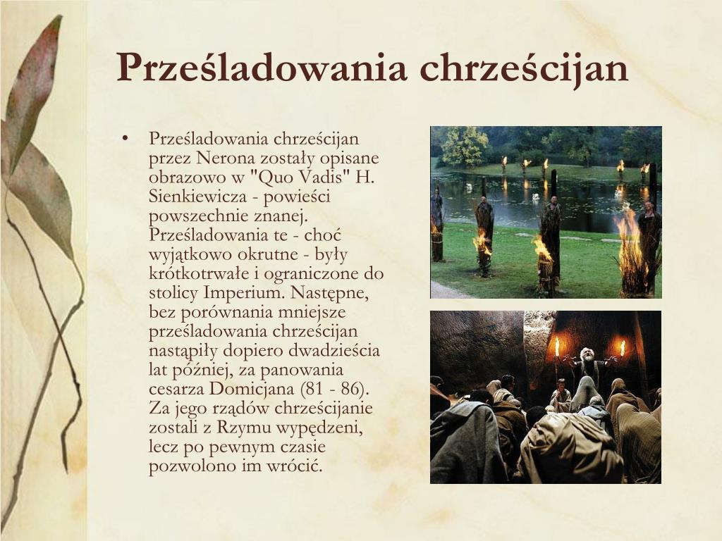 świat Pogan I Chrześcijan W Quo Vadis Tabela PPT - Henryk Sienkiewicz „Quo vadis” PowerPoint Presentation, free