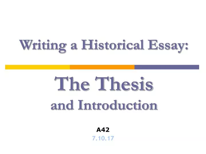 historical for thesis