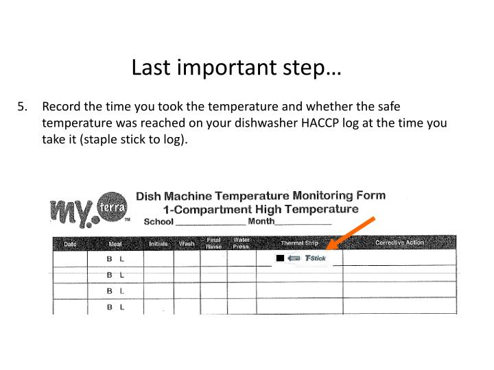PPT Measuring and Recording Dishwasher Temperatures on HACCP Records PPT Measuring and Recording Dishwasher Temperatures on HACCP Records