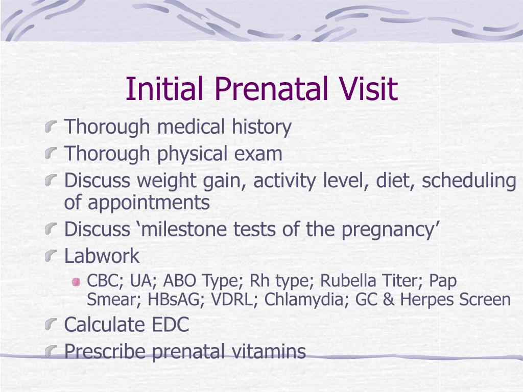 cpt code for initial prenatal visit
