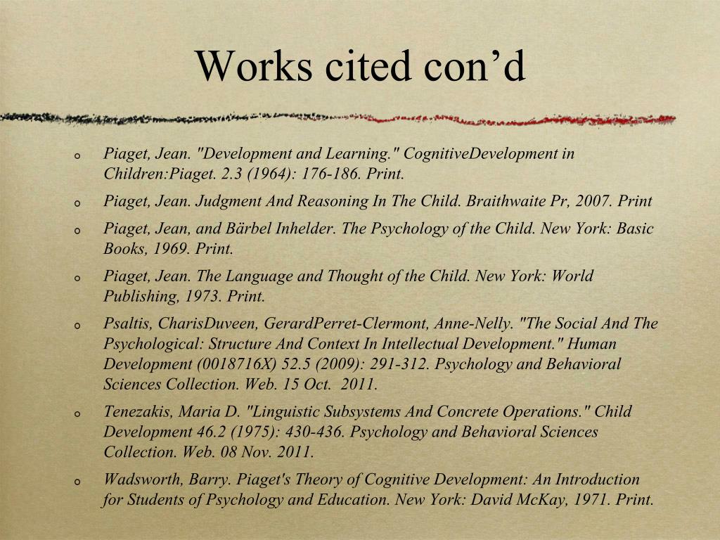 PPT Jean Piaget and his Theory of Cognitive Development