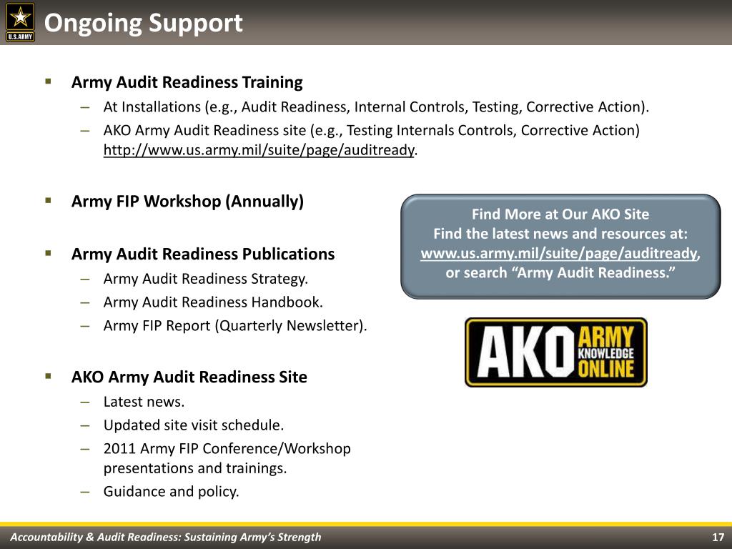 PPT - Army Audit Readiness Overview PowerPoint Presentation, free ...
