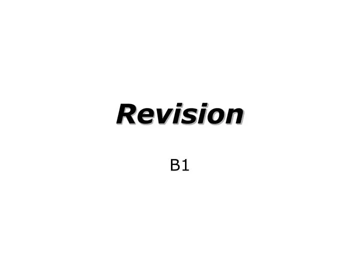 revision n.
