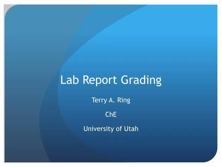 lab report grading n.