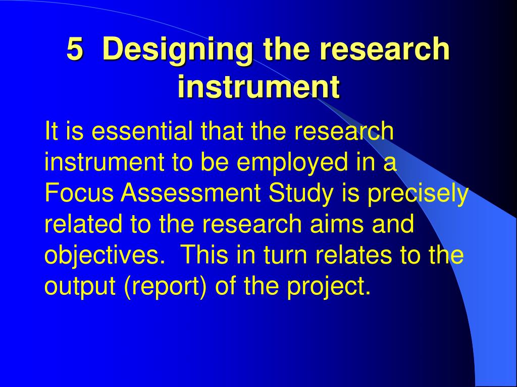 research instrument is thesis