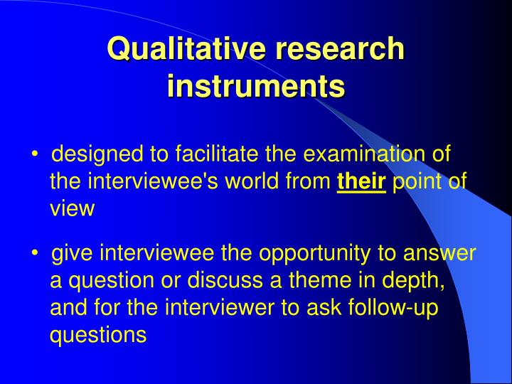 survey instruments for qualitative research