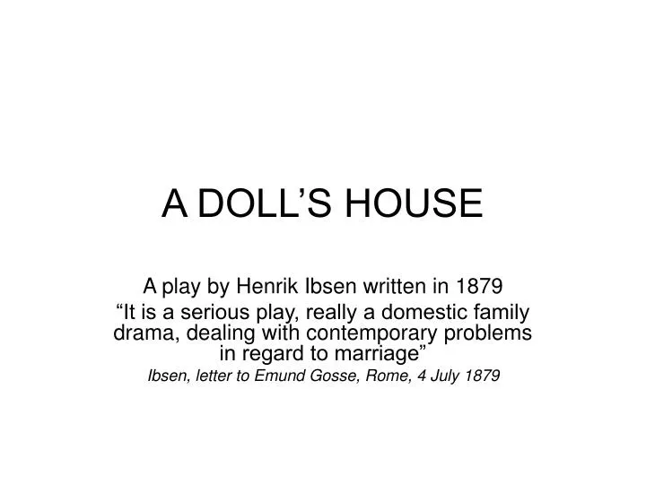 Ppt A Dolls House Powerpoint Presentation Free Download Id774703
