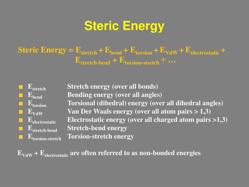 The MM2 steric energy values and various physical prop- erties (dipole