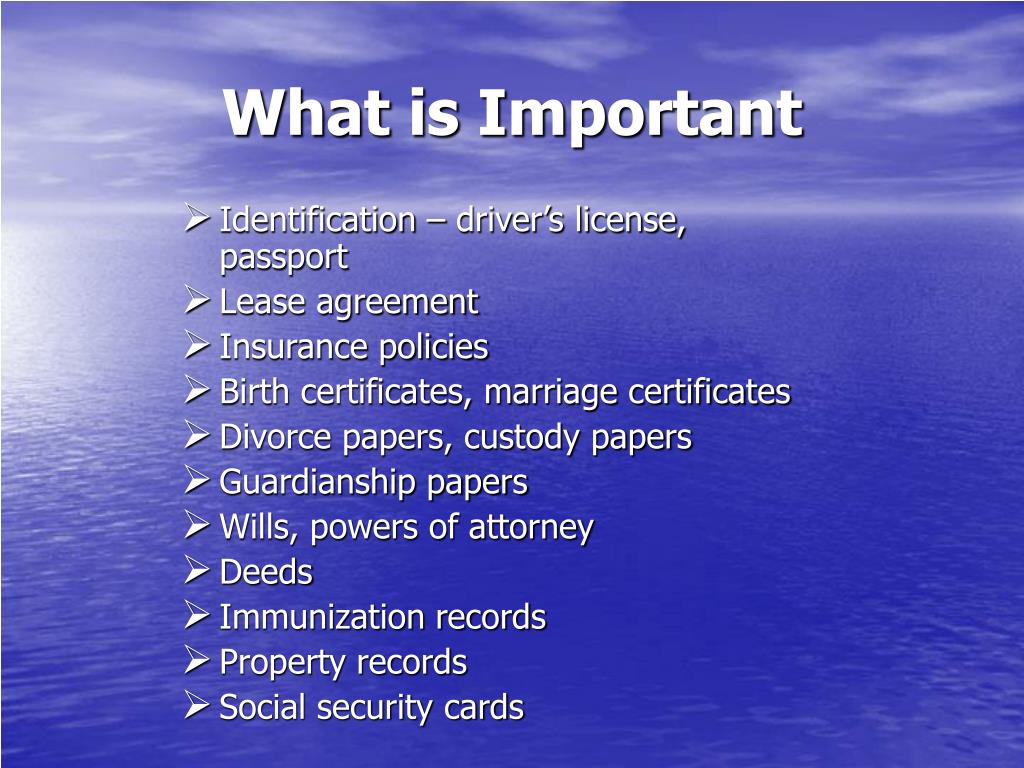 Identification