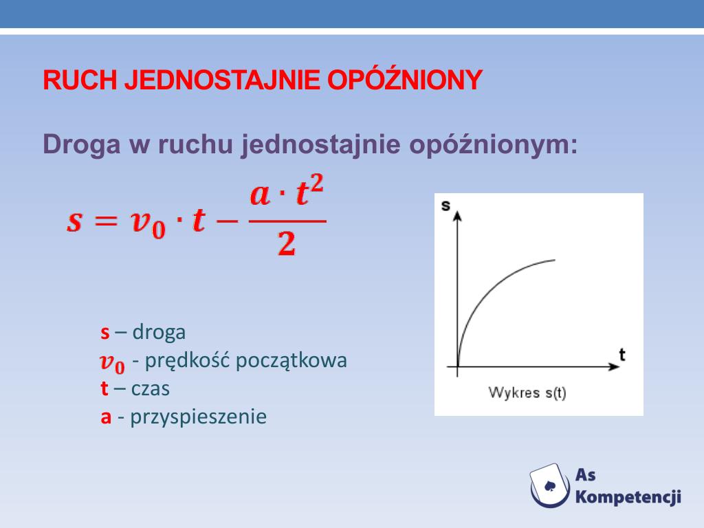 Wzór Na Prędkość W Ruchu Jednostajnie Opóźnionym PPT - Dane Informacyjne PowerPoint Presentation, free download - ID:776397