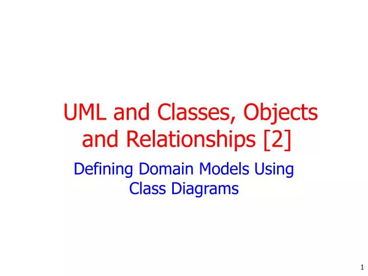 defining domain models using class diagrams n.