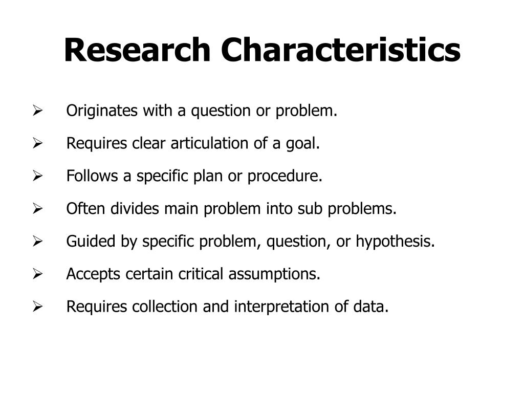 features of business research ppt