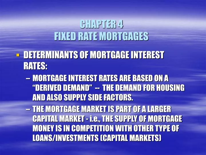 chapter 4 fixed rate mortgages n.