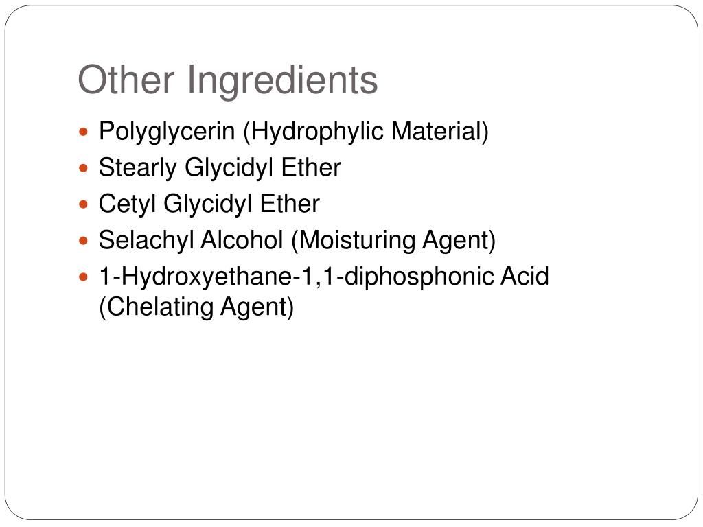 PPT Cosmetic Personal Care Ingredients PowerPoint Presentation, free