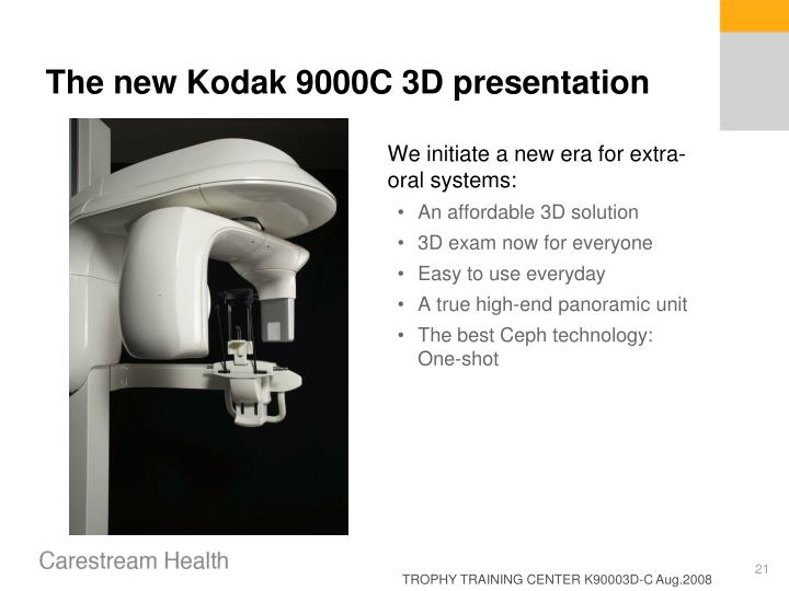 Codac R9000 Reticle PPT - KODAK 9000C 3D Extraoral Imaging System PowerPoint Presentation ...