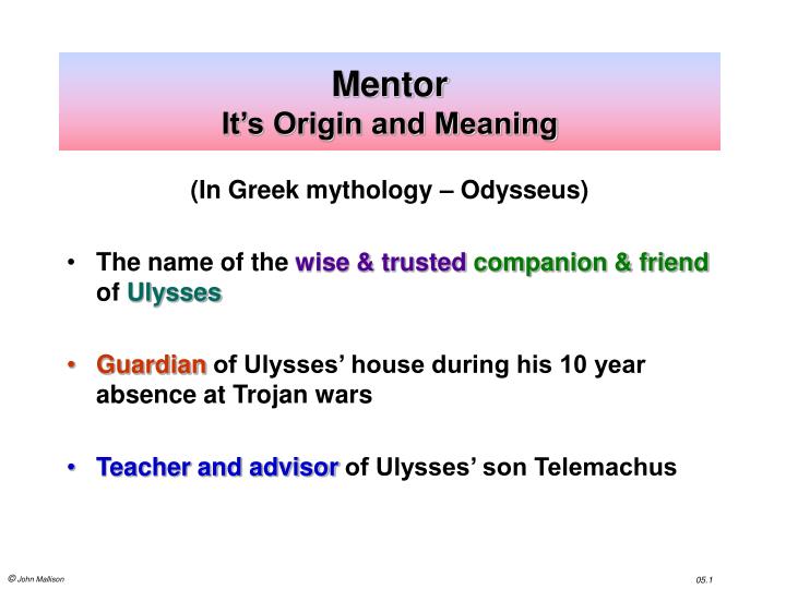 PPT - Mentor It's Origin and Meaning Presentation, free download