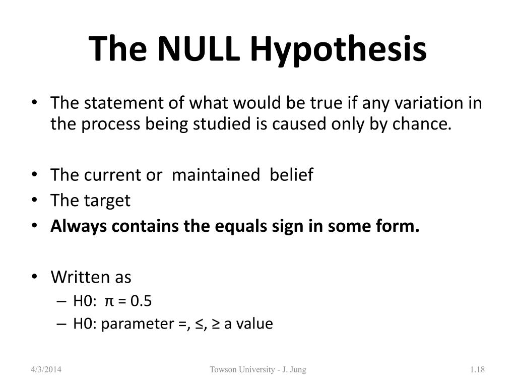chapter 9 null hypothesis