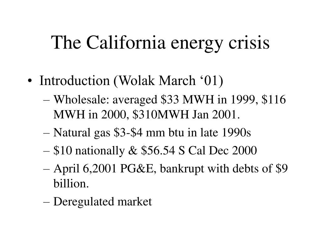 PPT The California energy crisis PowerPoint Presentation, free