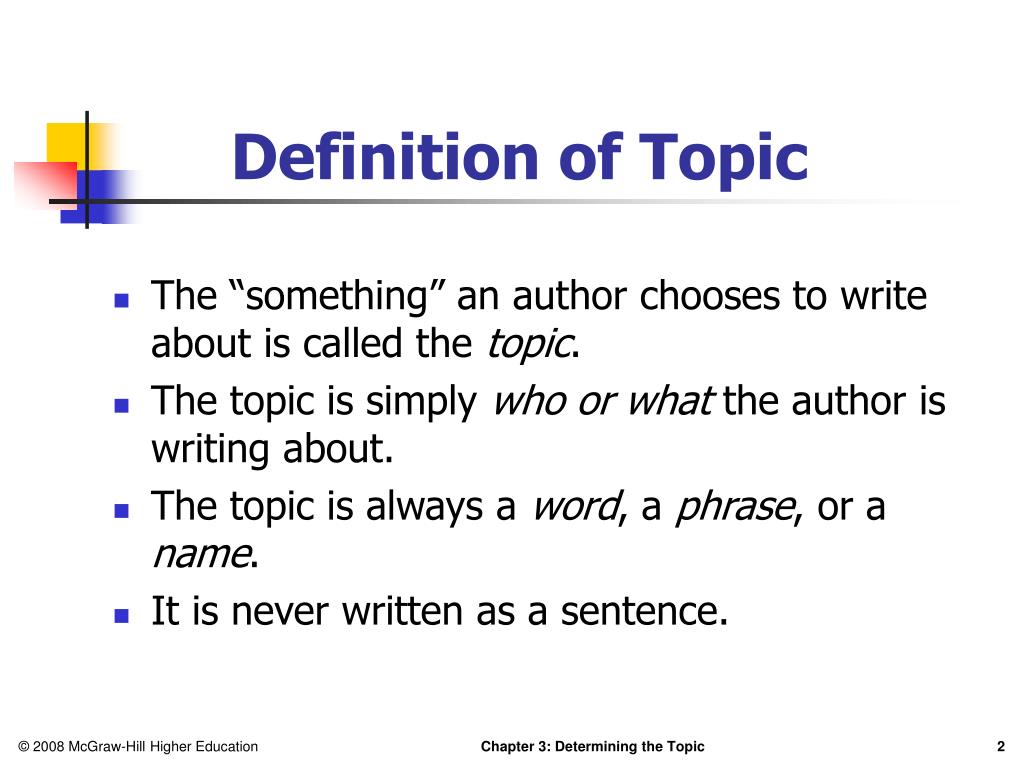 research topic definition